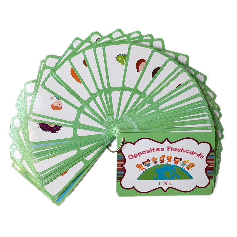 Kids Education Material - 100 Kartek z Przeciwnymi Słownościami, Angielskie