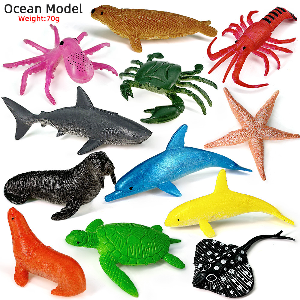 Kids Education Material - 12 szt. Zestaw Zwierząt Morskich Model
