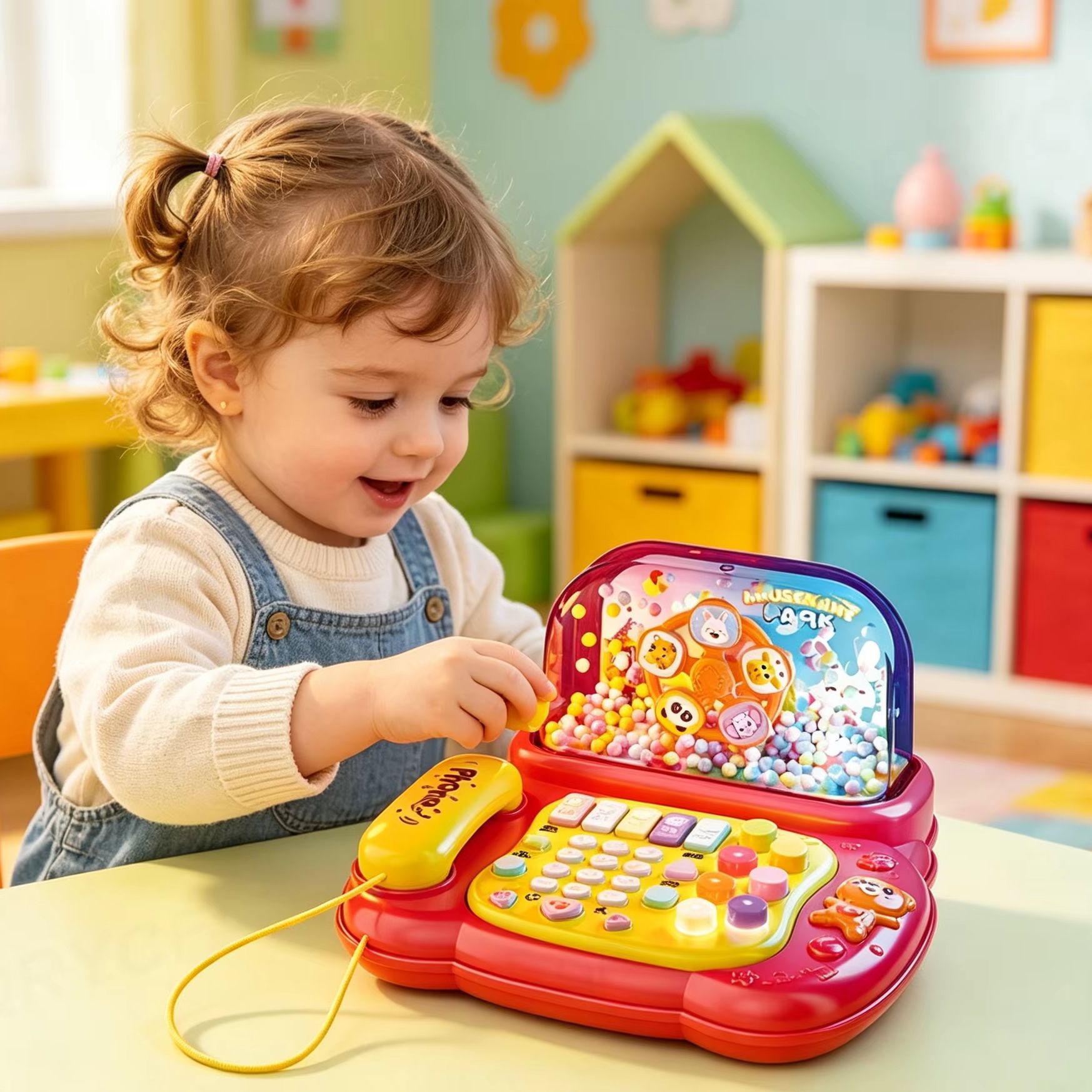 Kids Education Story - Zabawki dla dzieci: kreskówkowy telefon symulacyjny,