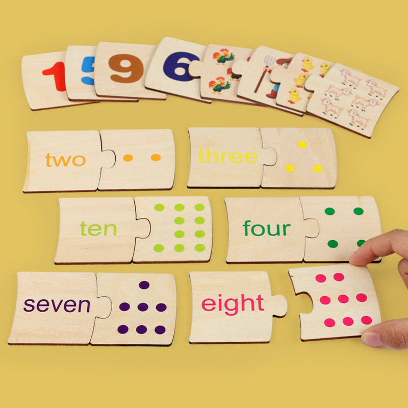 Drewniane puzzle dla dzieci z  – Kids Education Material recenzja i cena