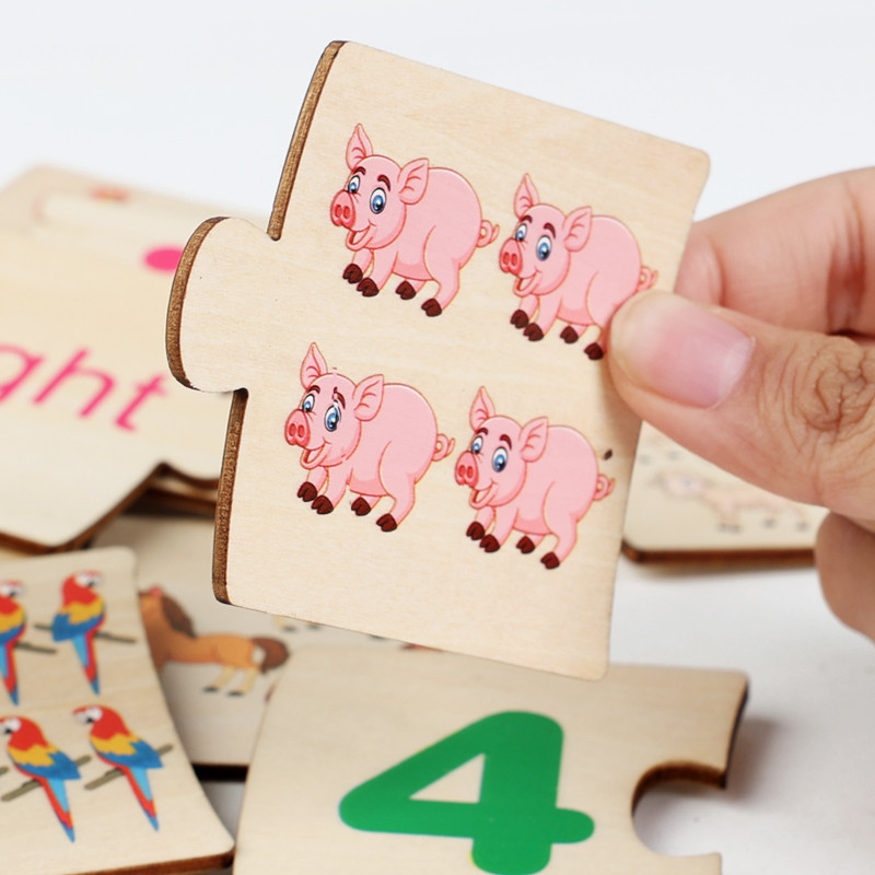 Drewniane puzzle dla dzieci z  – Kids Education Material recenzja i cena
