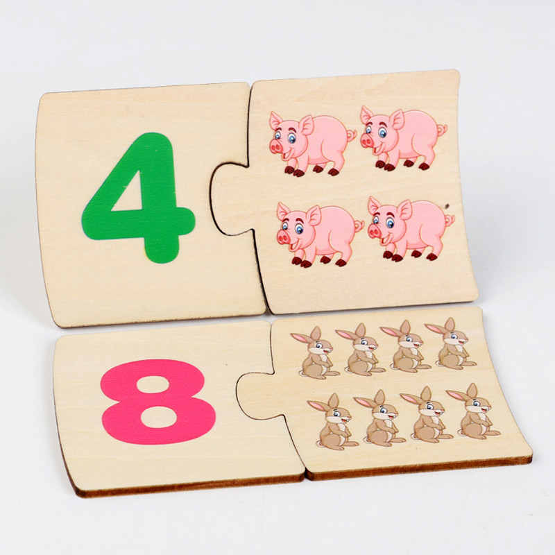 Drewniane puzzle dla dzieci z  – Kids Education Material recenzja i cena