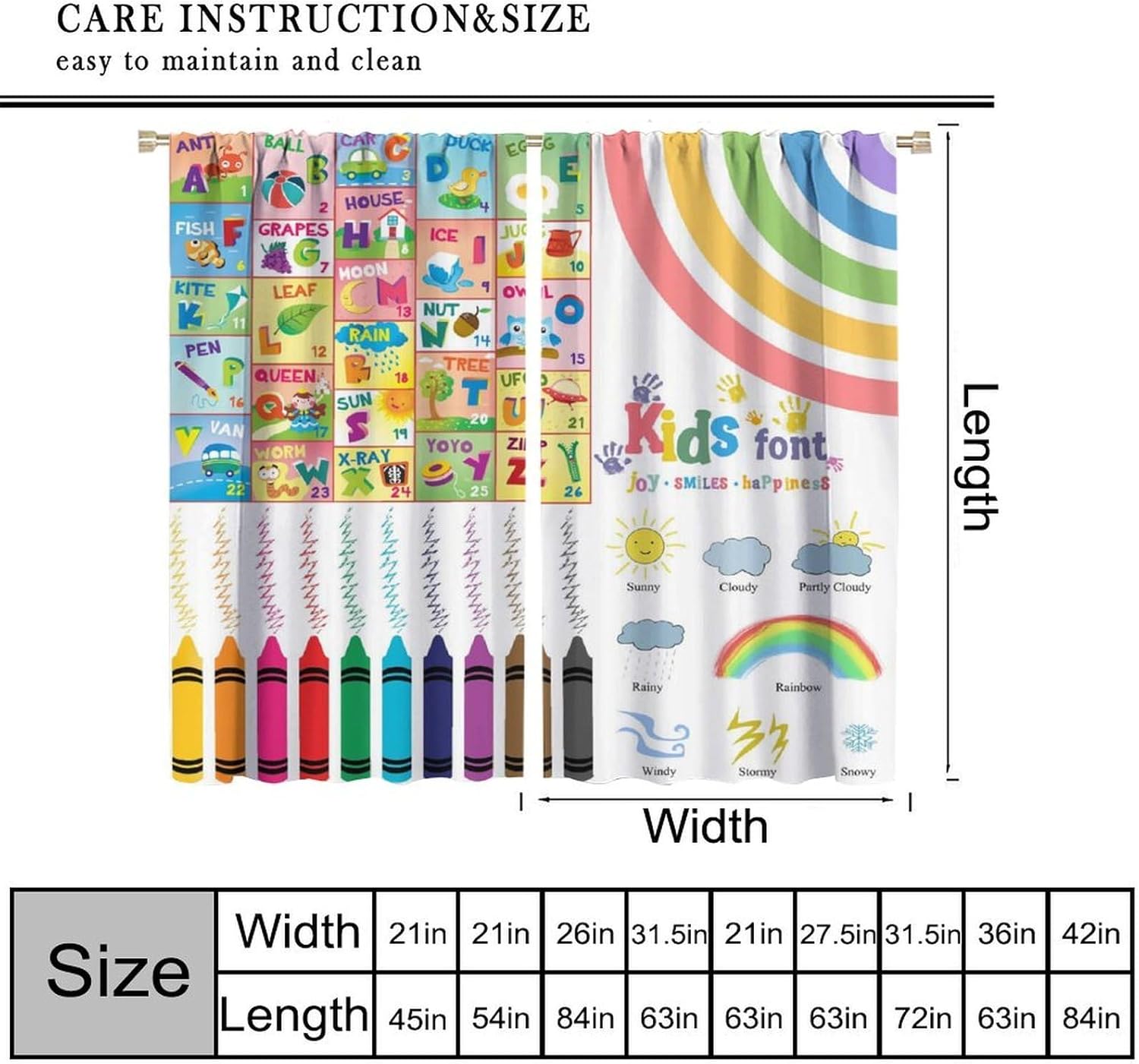 Zasłony dla dzieci z alfabetem – Kids Education In Japan recenzja i cena